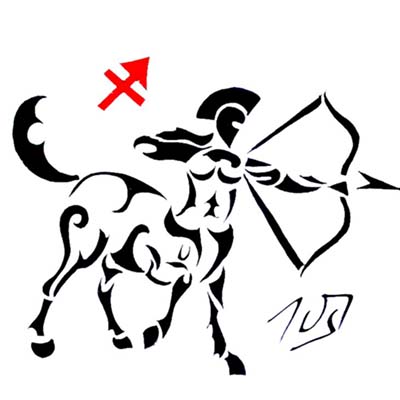 Tribal Zodiac IX Sagittarius designs Fake Temporary Water Transfer Tattoo Stickers NO.10141